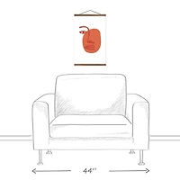 Abstract Figure 12" x 18" Teak Hanging Canvas