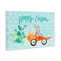 Stupell Industries Easter Carrot Car Bunny Canvas Wall Art