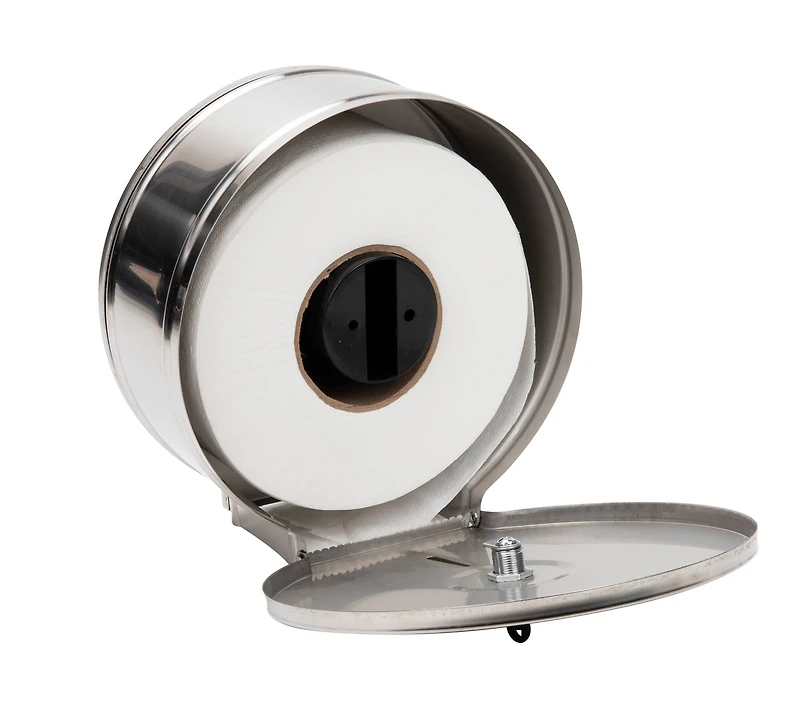 Mind Reader Commercial Wall Mounted Stainless Steel Toilet Roll Dispenser