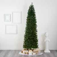 9ft. Unlit Slim Green Mountain Pine Artificial Christmas Tree