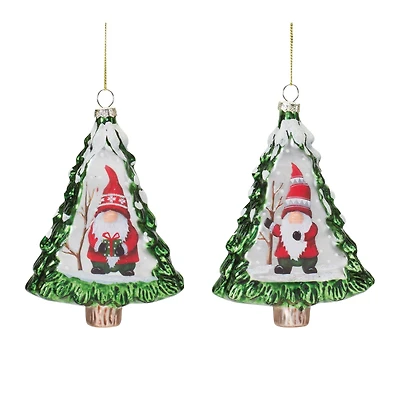 12ct. 6" Gnome Pine Tree Ornaments