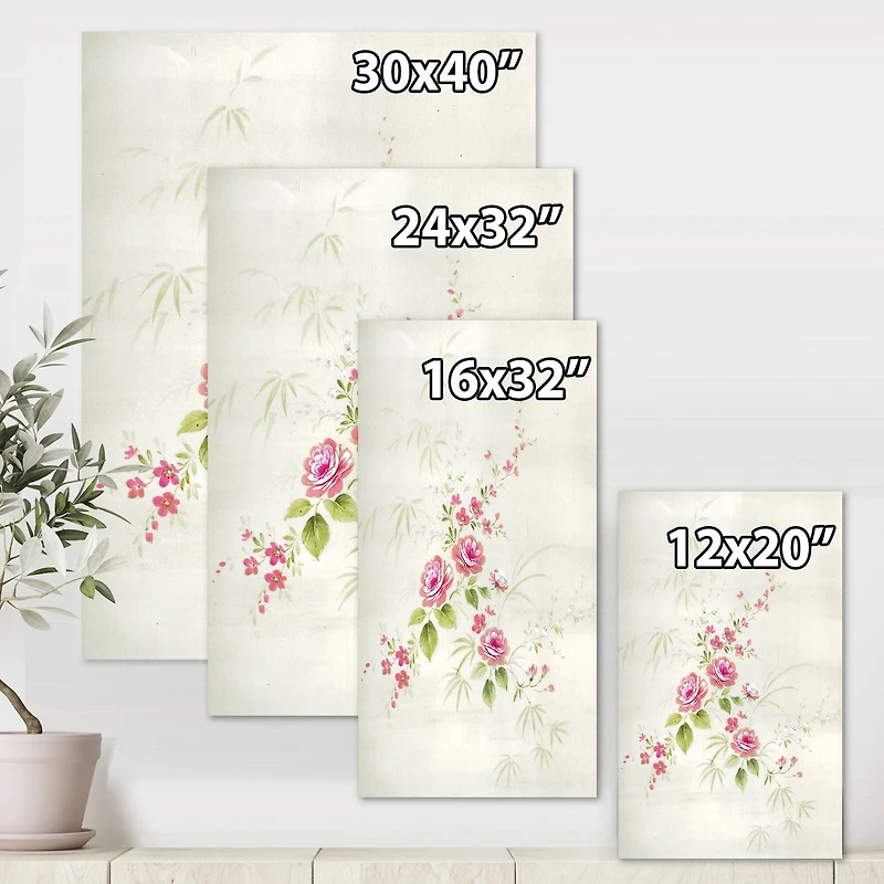 Designart - Retro Drawing of Flowers II