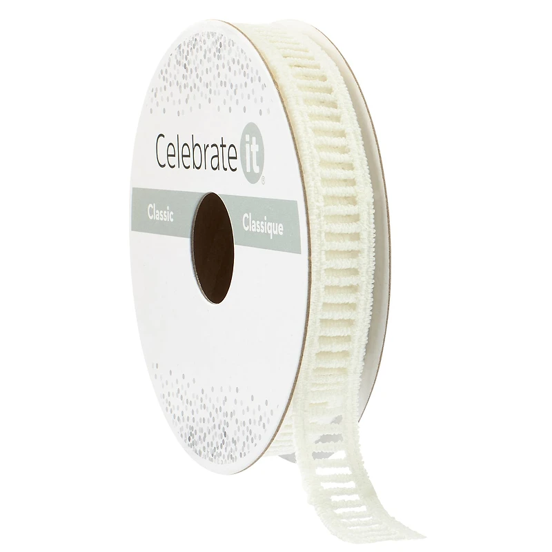 12mm x 3yd. White Trim Ribbon by Celebrate It™ Classic