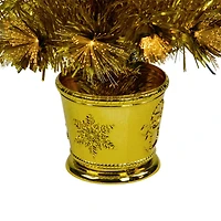 3ft. Pre-Lit Gold Fiber Optic Artificial Christmas Tree, White Lights