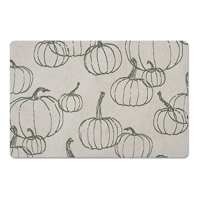 Gray Multi Pumpkin Pattern Floor Mat