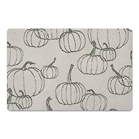 Gray Multi Pumpkin Pattern Floor Mat