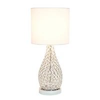 Elegant Designs Crystal & Chrome Decorative Table Lamp