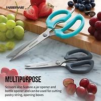 Farberware Aqua & Gray 2 Piece Shears Set