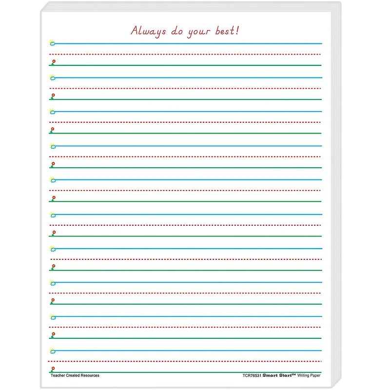 Teacher Created Resources® Smart Start 1-2 Writing Paper, 2 Packs of 100