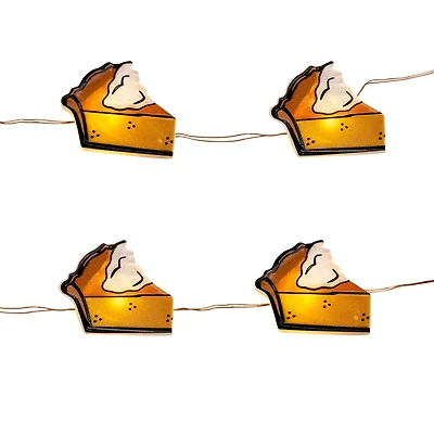 12ct. Warm White LED Pumpkin Pie Icon String Lights by Ashland®