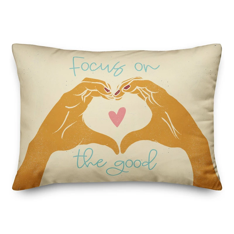 Focus On the Good Throw Pillow