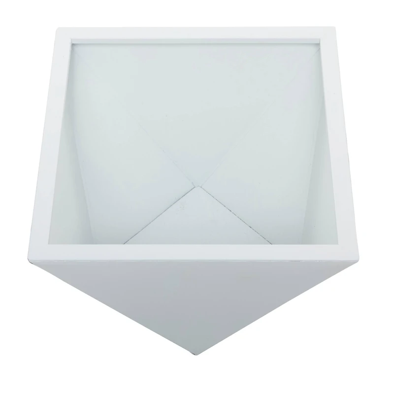 White Modern Planter, Set of 3" 18", 16", 15"