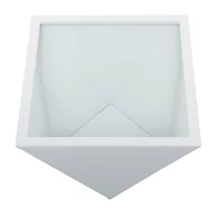 White Modern Planter, Set of 3" 18", 16", 15"