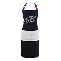 Bon Appetit Denim Embroidered Apron