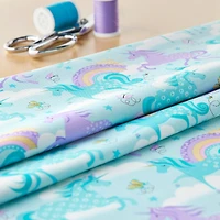 Fabric Traditions Purple Unicorn Cotton Fabric