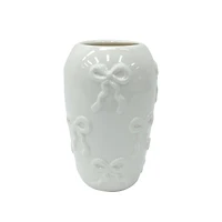 7.25" White Bow Ceramic Vase by Ashland®