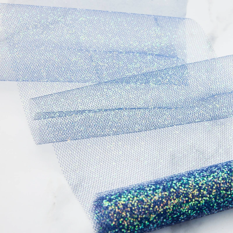 6" x 8yd. Iridescent Chunky Glitter Tulle by Celebrate It™