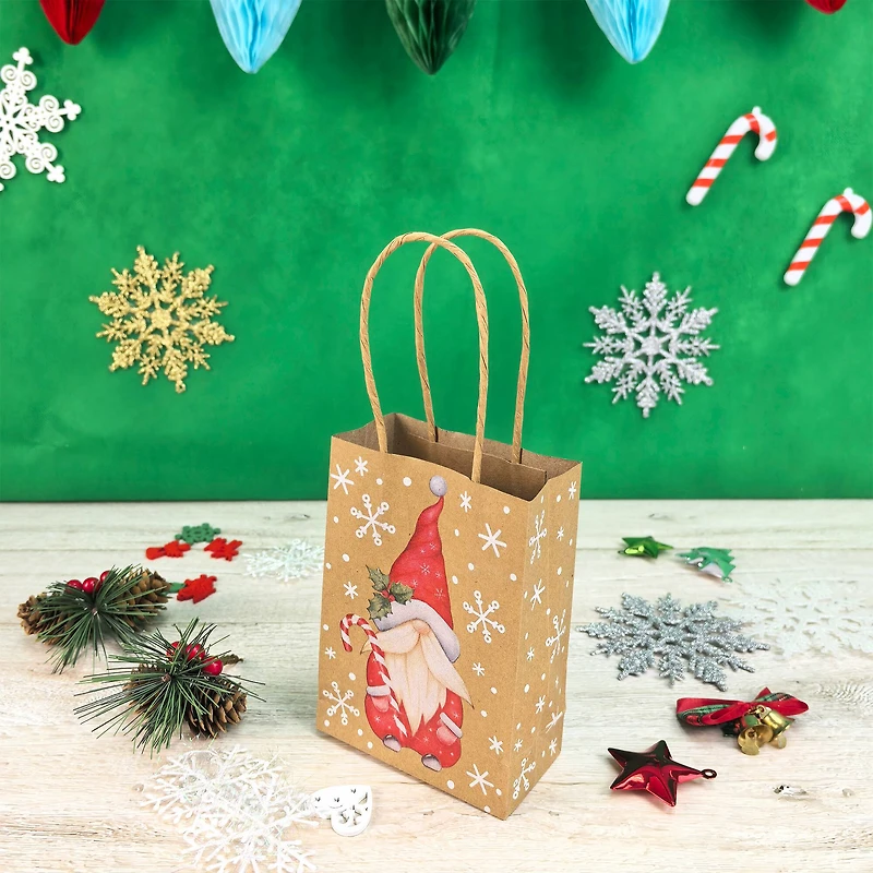 Mini Gnome Kraft Gift Bags, 6ct. by Celebrate It™
