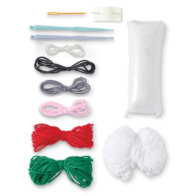 Intermediate White Cat Amigurumi Crochet Ornament Kit by Loops & Threads®