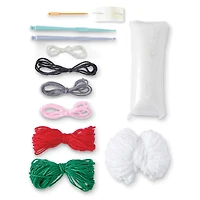 Intermediate White Cat Amigurumi Crochet Ornament Kit by Loops & Threads®