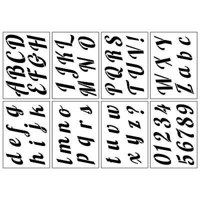 3.5" Italic Script Alphabet Stencils by Craft Smart®