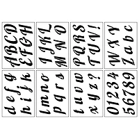 3.5" Italic Script Alphabet Stencils by Craft Smart®
