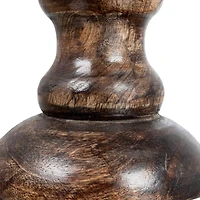 Hello Honey® Hand Carved Wood Taper Candle Holder