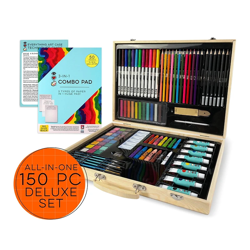 Everything Art Wooden Artist Case Deluxe Set