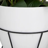 The Novogratz 17" White Contemporary Artificial Foliage