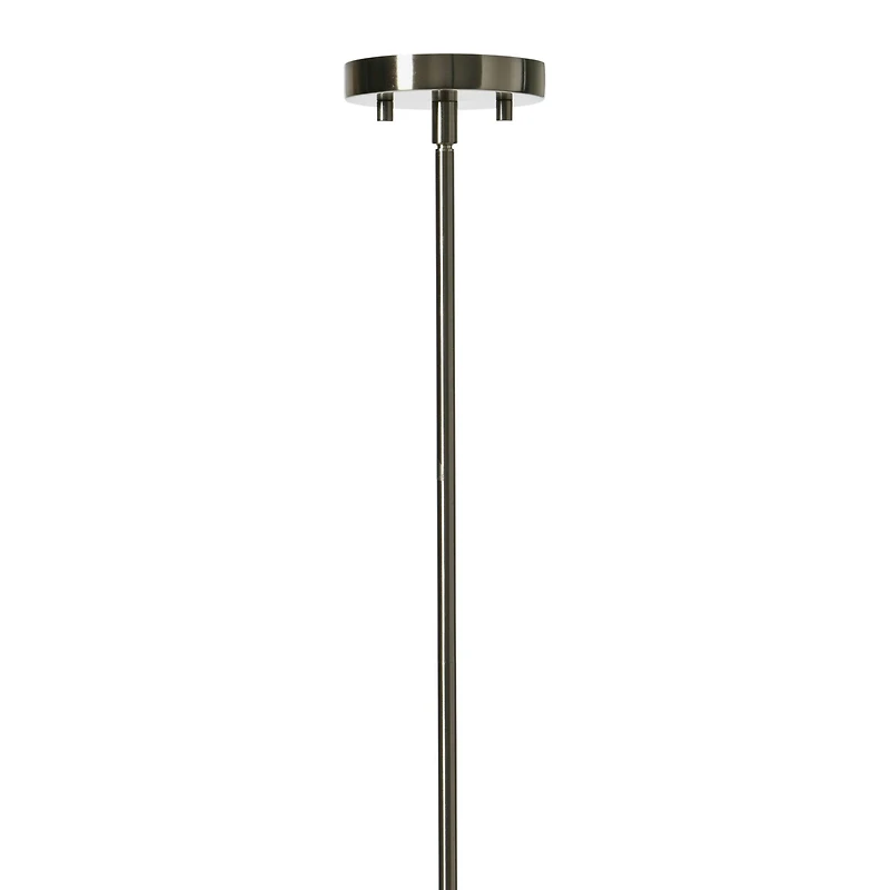 Hello Honey® Robert Stevenson Lighting Landry 11" Black & Nickel Seedy Glass & Metal Ceiling Light