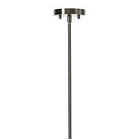 Hello Honey® Robert Stevenson Lighting Landry 11" Black & Nickel Seedy Glass & Metal Ceiling Light