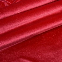 Feldman Red Sparkle Stretch Velvet Fabric