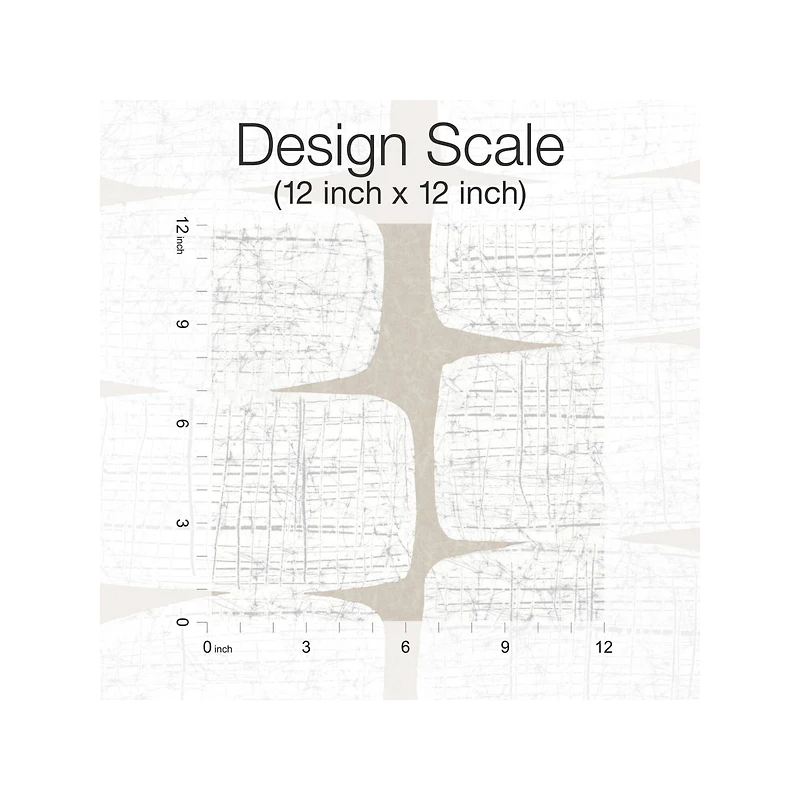 RoomMates White Mid-Century Beads Peel & Stick Wallpaper