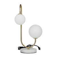 Gold Metal Contemporary Abstract Table Lamp, 10" x 11" x 18"