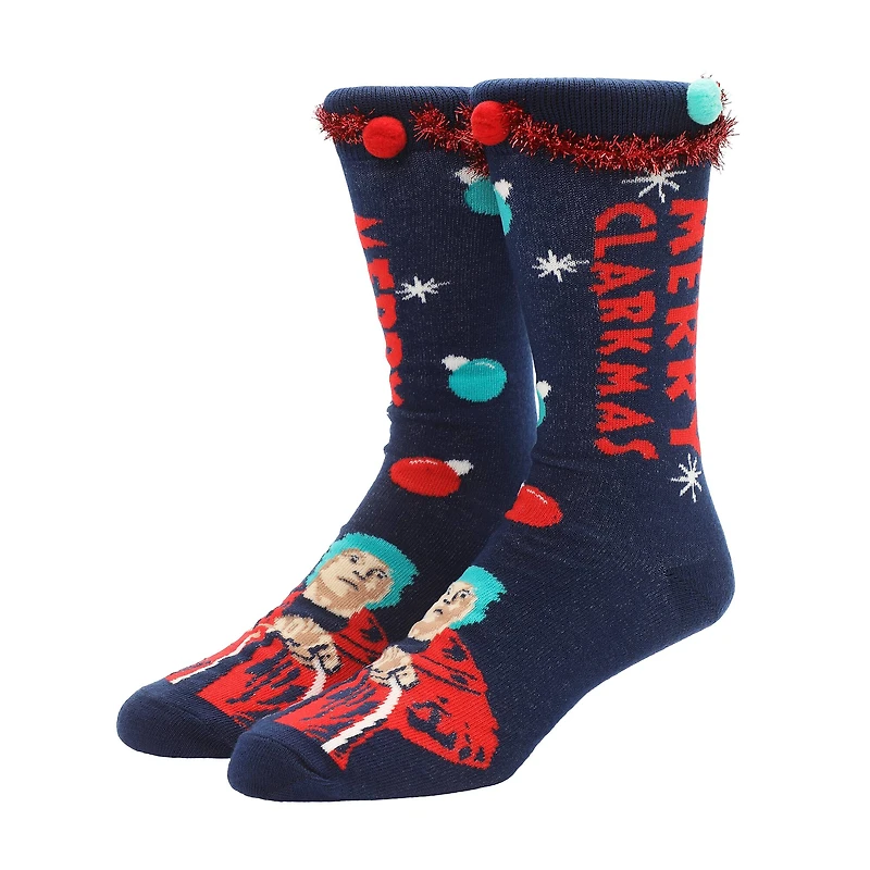 Christmas Vacation™ Merry Clarkmas Adult Pom Pom Crew Socks