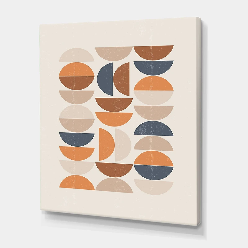 Designart - Abstract Sun and Moon S In Blue and Orange