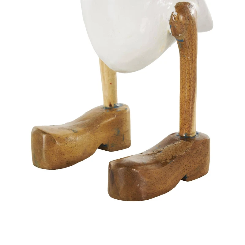 White Bamboo Wood Duck Sculpture Set, 3ct.