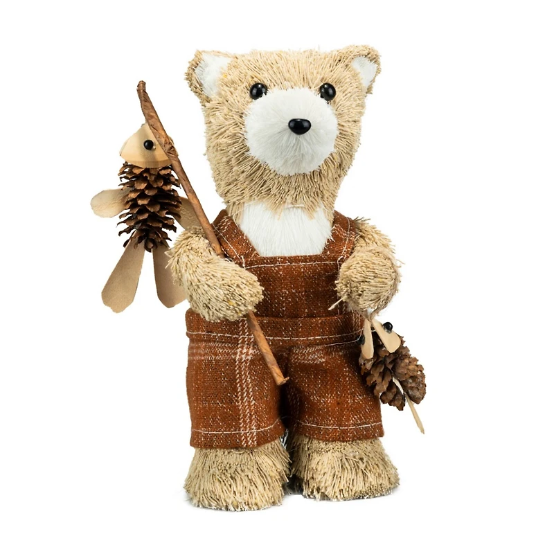 6.75" Fishing Bear Natural Décor by Ashland®
