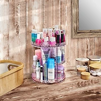 Sorbus Purple Rotating Makeup Organizer