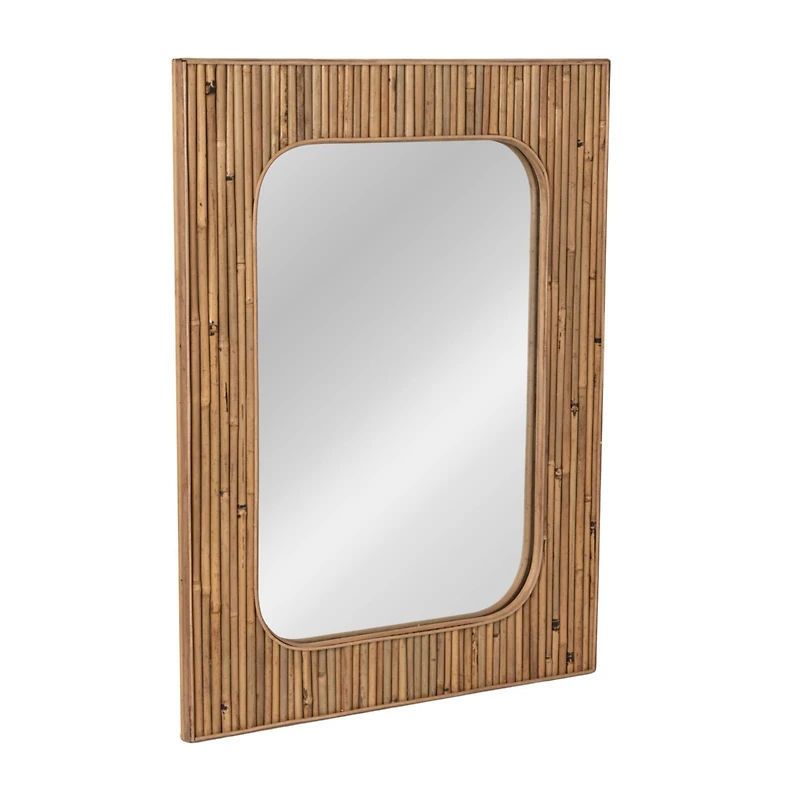 Hello Honey® 31" Natural Rattan Framed Wall Mirror