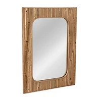 Hello Honey® 31" Natural Rattan Framed Wall Mirror