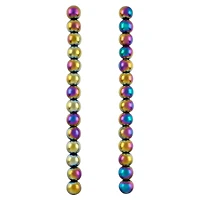 Rainbow Reconstituted Hematite Round Beads by Bead Landing