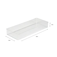Simplify Long Rectangular Clear Drawer Organizer