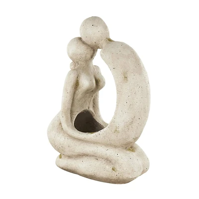 20" Cream Kissing Figures Planter