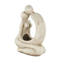 20" Cream Kissing Figures Planter