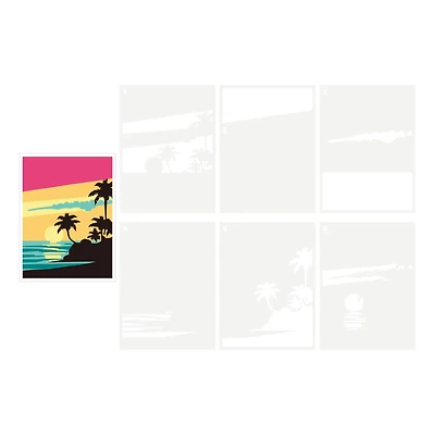 Beach Sunset Layering Stencils by Recollections™