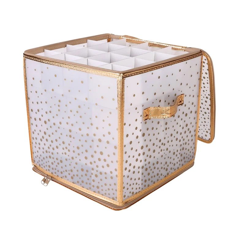 Simplify Clear & Gold Ornament Organizer