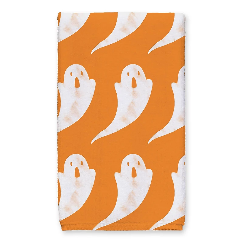 Orange BOO Ghost Tea Towel Set