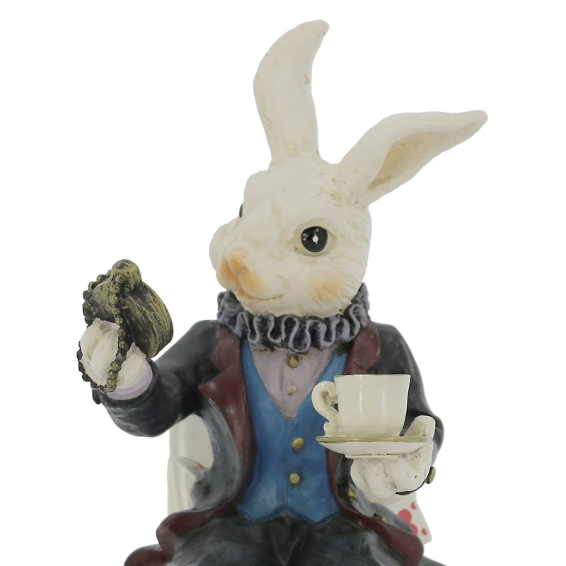 7.25" White Rabbit on a Toilet Tabletop Décor by Ashland®