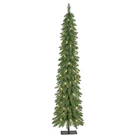 7ft. Pre-Lit Alpine Artificial Pencil Tree, Clear Lights